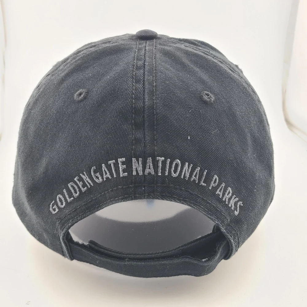 Golden Gate National Parks Muir Woods Cap Mens Black Cotton Adjustable Dad Hat